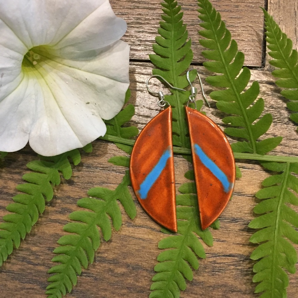 Handmade ceramic earrings
